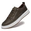 Genuine Leather Men Breathable Sneakers Trend Casual Leather Outdoor Non-slip Board Shoes Hollow Out Vulcanized Shoes