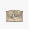 Vivienne Westwood Metallic Crinkle Flap Card Wallet 5402000aw L00a7 R401
