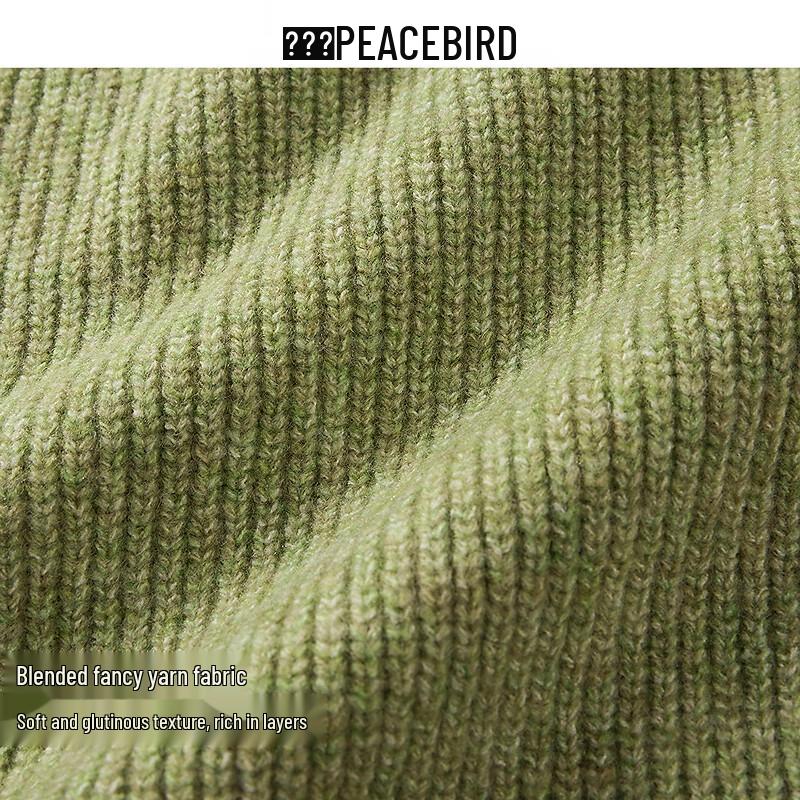 Peacebird Men's Loose-fit Brushed Crew Neck Sweater
