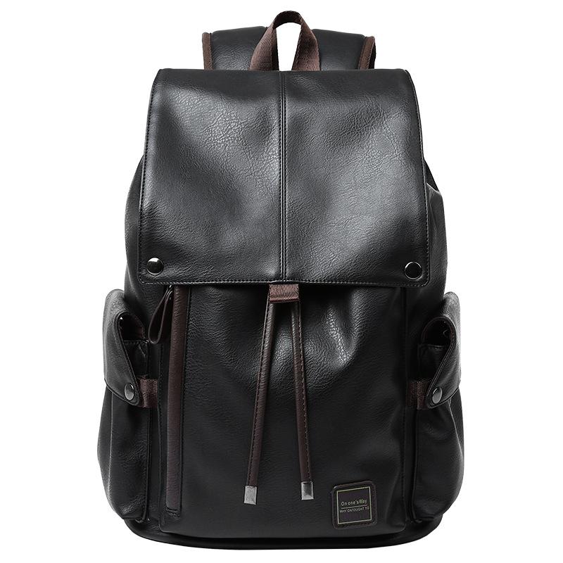 Backpack, Men's Leather, Fashionable Travel Bag, Schoolbag, Casual Men's Bag, Fashionable and Trendy Computer Backpack