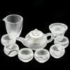 Tea Cycle Ink Glaze White Jade Kung Fu Tea Set
