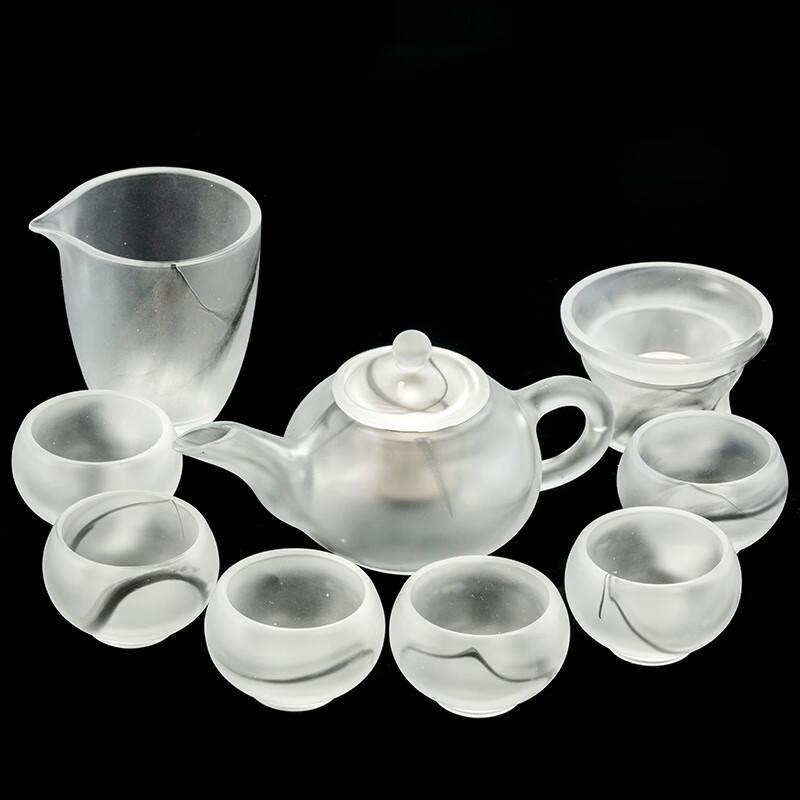 Tea Cycle Ink Glaze White Jade Kung Fu Tea Set