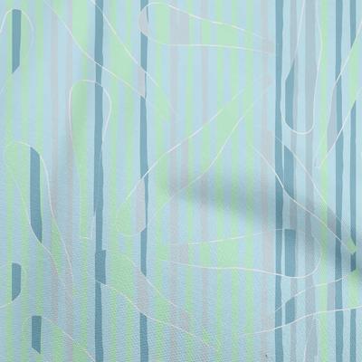 Baumwoll-Flex Hellblau Stoff Geometrisch Abstrakt Blütenblatt Bastelprojekte Deko Stoff Meterware 40 Zoll