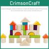 Box Colorful Wooden Large Building Blocks Early Learning Educational Toy Kids