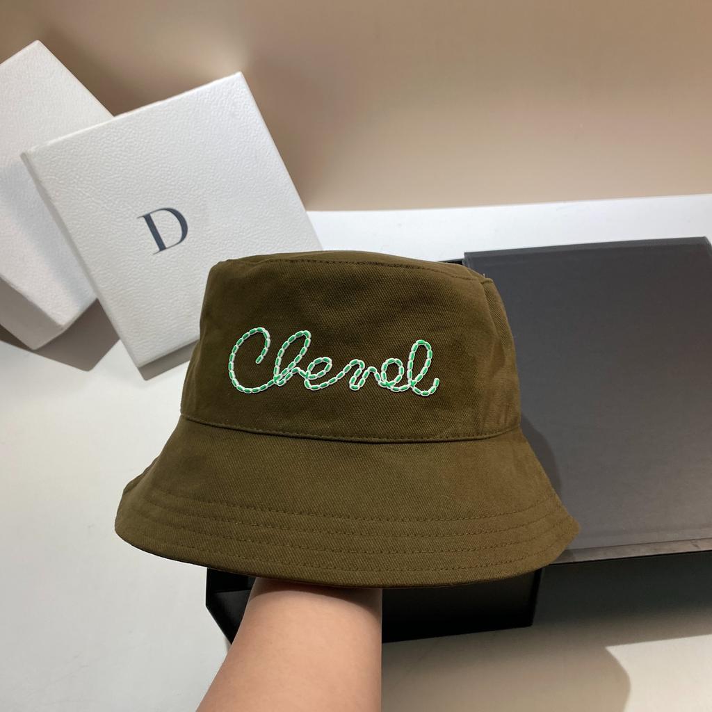 High Quality European Small Fragrant Wind Pure Cotton Bucket Hat Outdoor Leisure Sunshade Basin Hat Versatile Women'S Hat