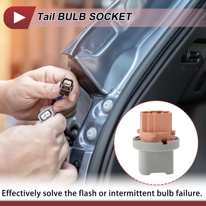X Autohaux 1 Pc Tail Light Socket for Toyota 4Runner 03-09 No.9007560018 Lamp Bulb Connector 6 Pin