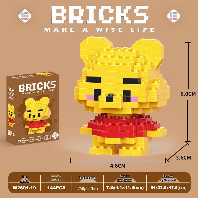 Cartoon Figurine Building Blocks: Kuromi, Cinnamoroll & Melody Rabbit - Educational Toy Blind Box for Kids
