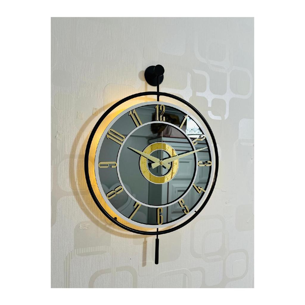 Metall Glas Wanduhr Beleuchtet Echtglas Wanduhr Modernes Design