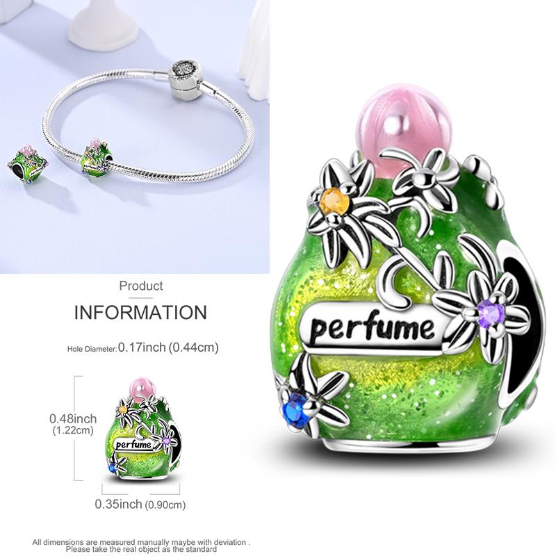 Neuer 925er Silber Kaktus Kleeblatt Anhänger Frühlingsgrüne Serie Perlenanhänger Für Original Perlenarmband DIY Schmuck