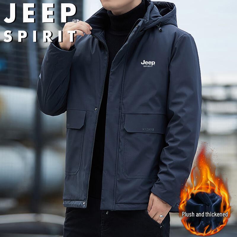 

Чоловіча бавовняна куртка JEEP SPIRIT з капюшоном, вітрозахисна, на флісовій підкладці 4XL