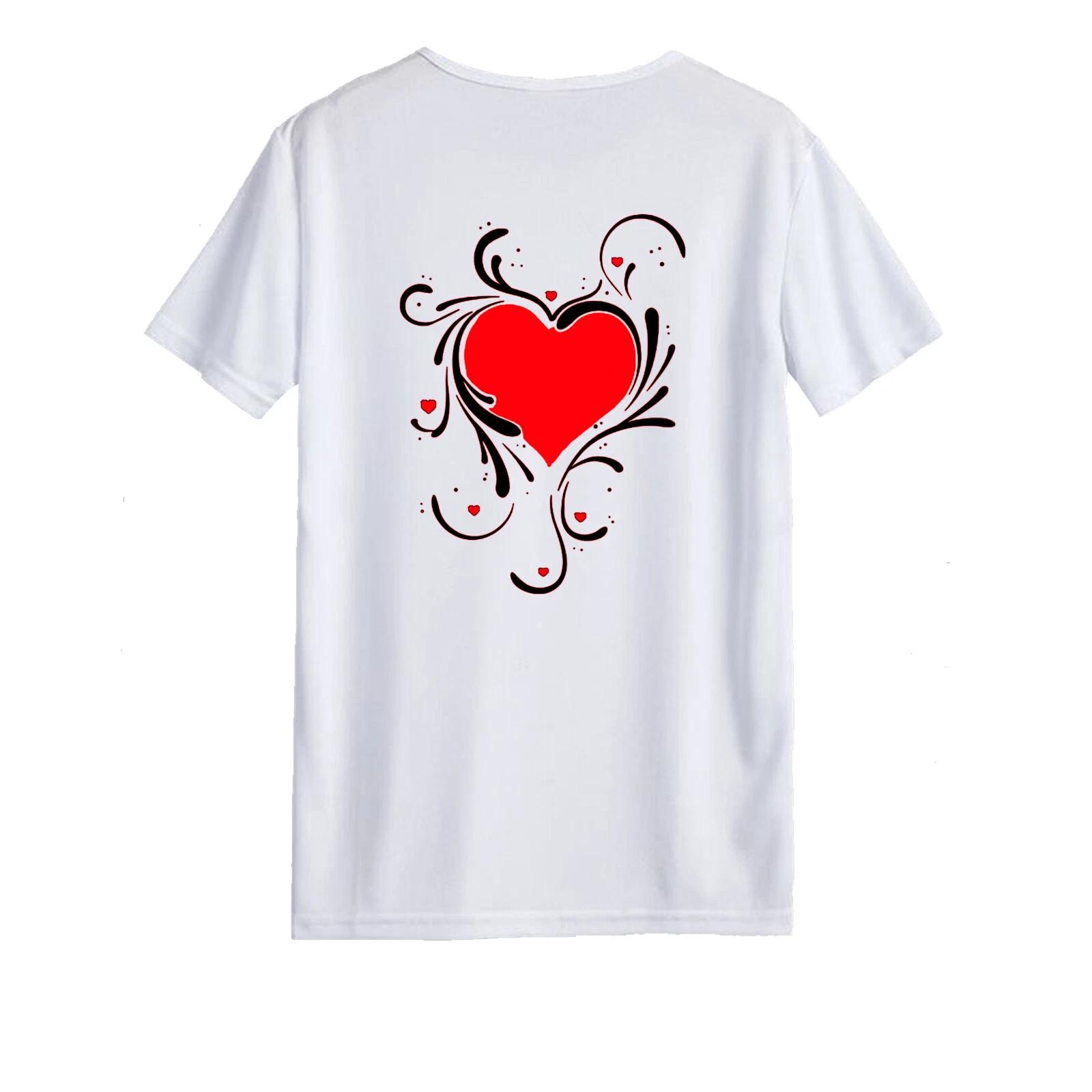 

Unisex T-shirt - Floral Heart - Gift Couple Breakup Cute Original Student Yooper L