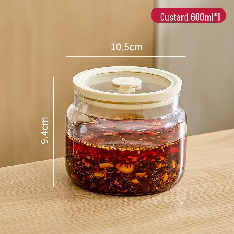 Heat-Resistant Food Grade Glass Storage Jar with Lid