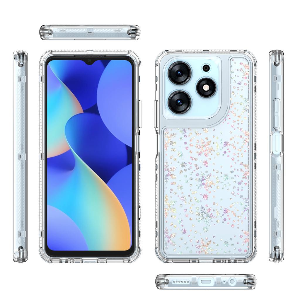 For TECNO Spark 10 Pro Case Precise Cutouts Acrylic TPU Clear Phone Cover with Laser-printed Film