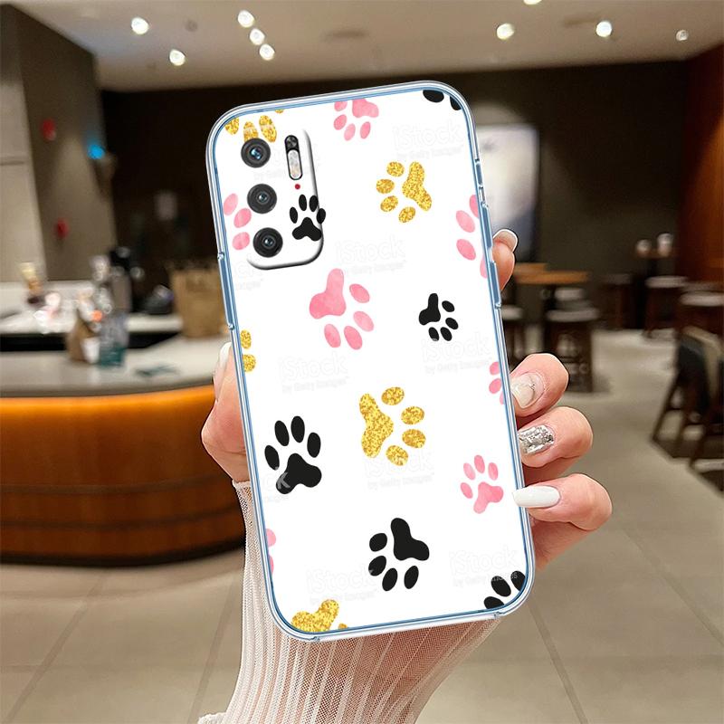 NH19 dog footprint Paw Phone Case for Motorola Moto G10 G20 G30 G31 G32 G34 G35 G41 G42 G50 G51 G52 G55 G60 G60S G62 G71 G72 G75
