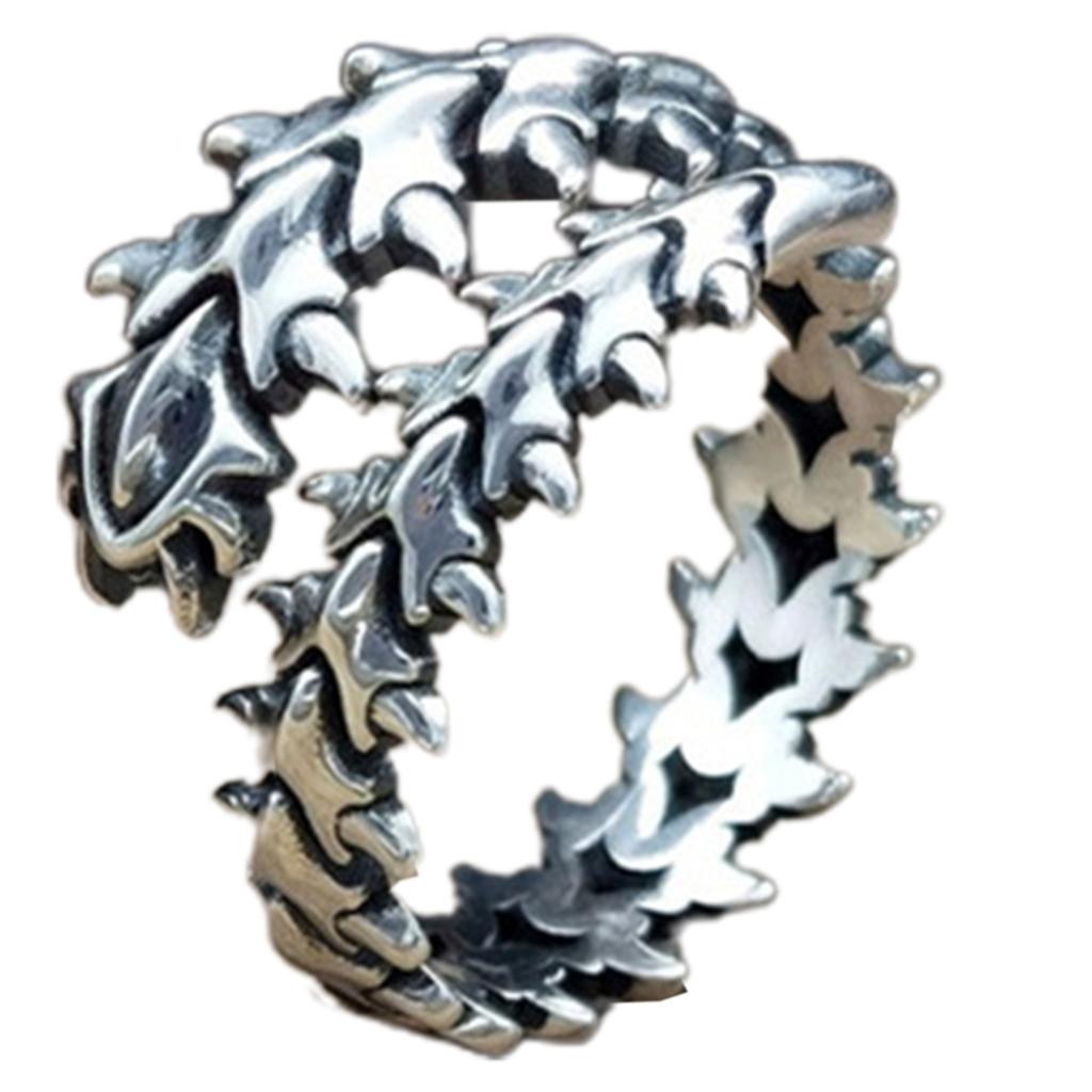 Retro Gothic Fish Bone Ring Creative Spine Ring Party Jewelry for Friends Te