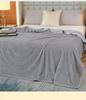 Striped Coral Fleece Flannel Blanket - Air Conditioning Nap Blanket, Solid Color, Ideal Office Gift