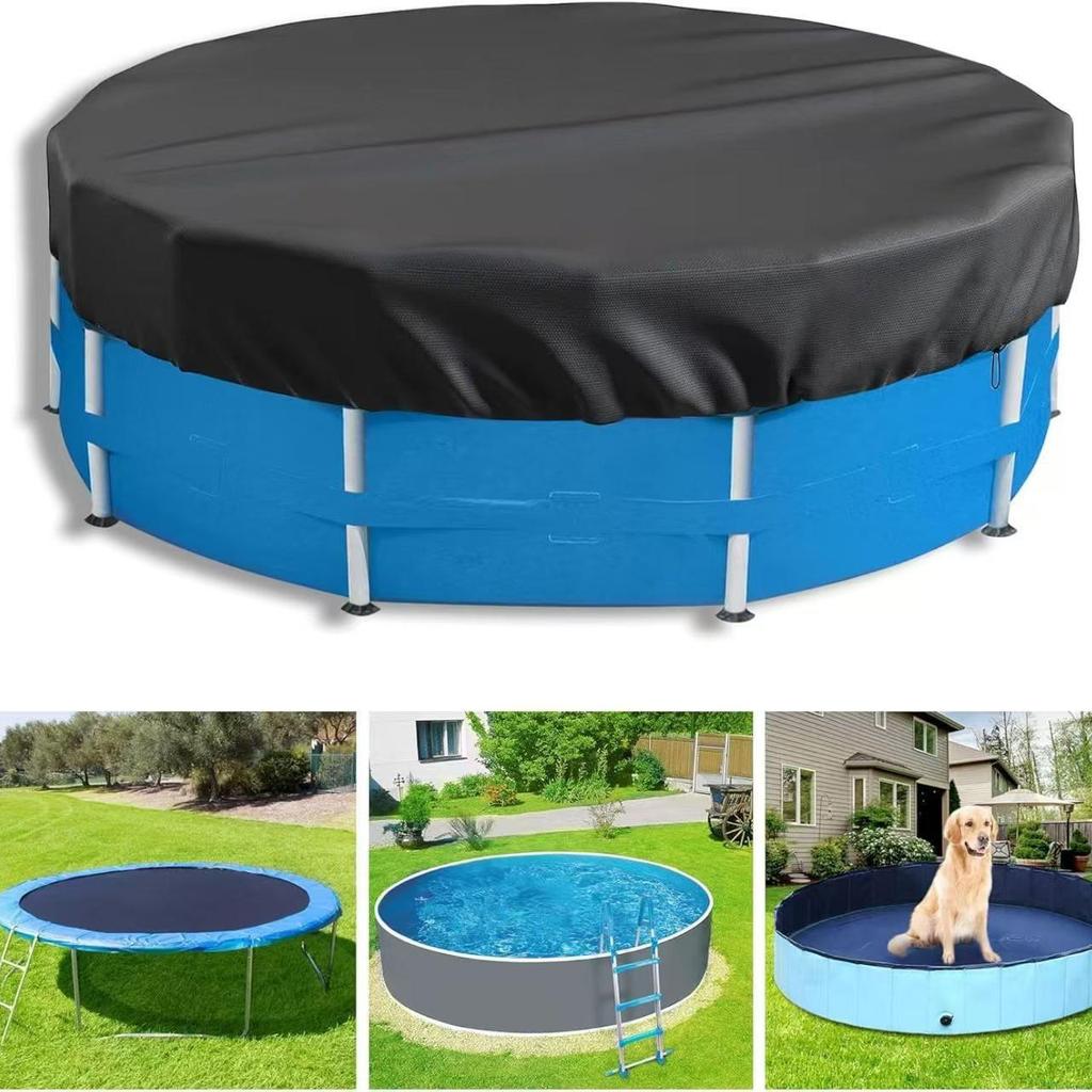Round Oxford Cloth Outdoor Pool Cover - Dust, Sun, Rain, Leaf & Snow Protection