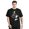 Astronaut Spaceship Lunar Surface Print T-shirt Fashion Summer Men's Clothing Oversized Tshirt Hip Hop Tshirt Casual O-neck Tops