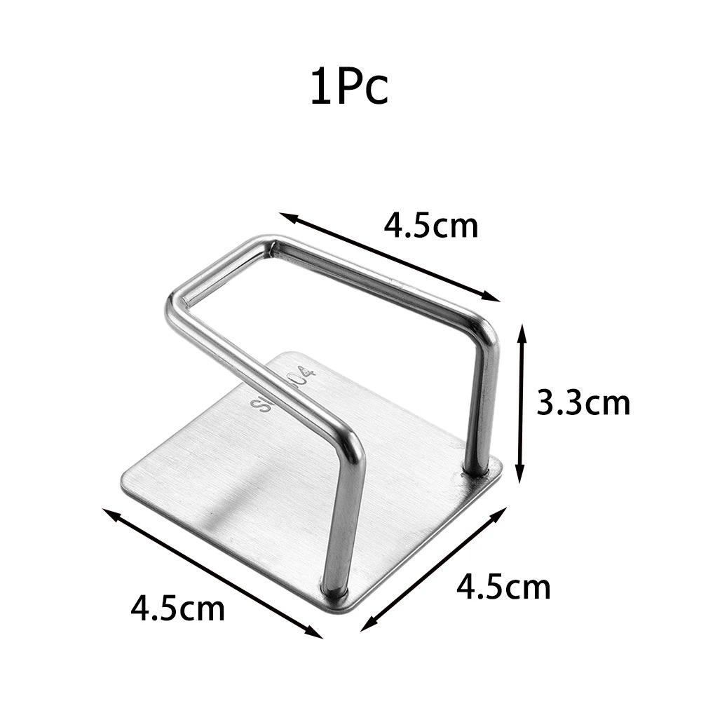 1-10pcs Kitchen Stainless Steel Sink Sponges Holder Self Adhesive Drain Drying Rack Shelf Household Wall Hooks Storage Organizer