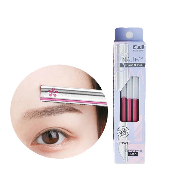 

Пять штук декоративного ножа для бровей, унисекс-инструмент для макияжа, устойчивый к царапинам, безопасный для начинающих, ручной скребок для бровей красный