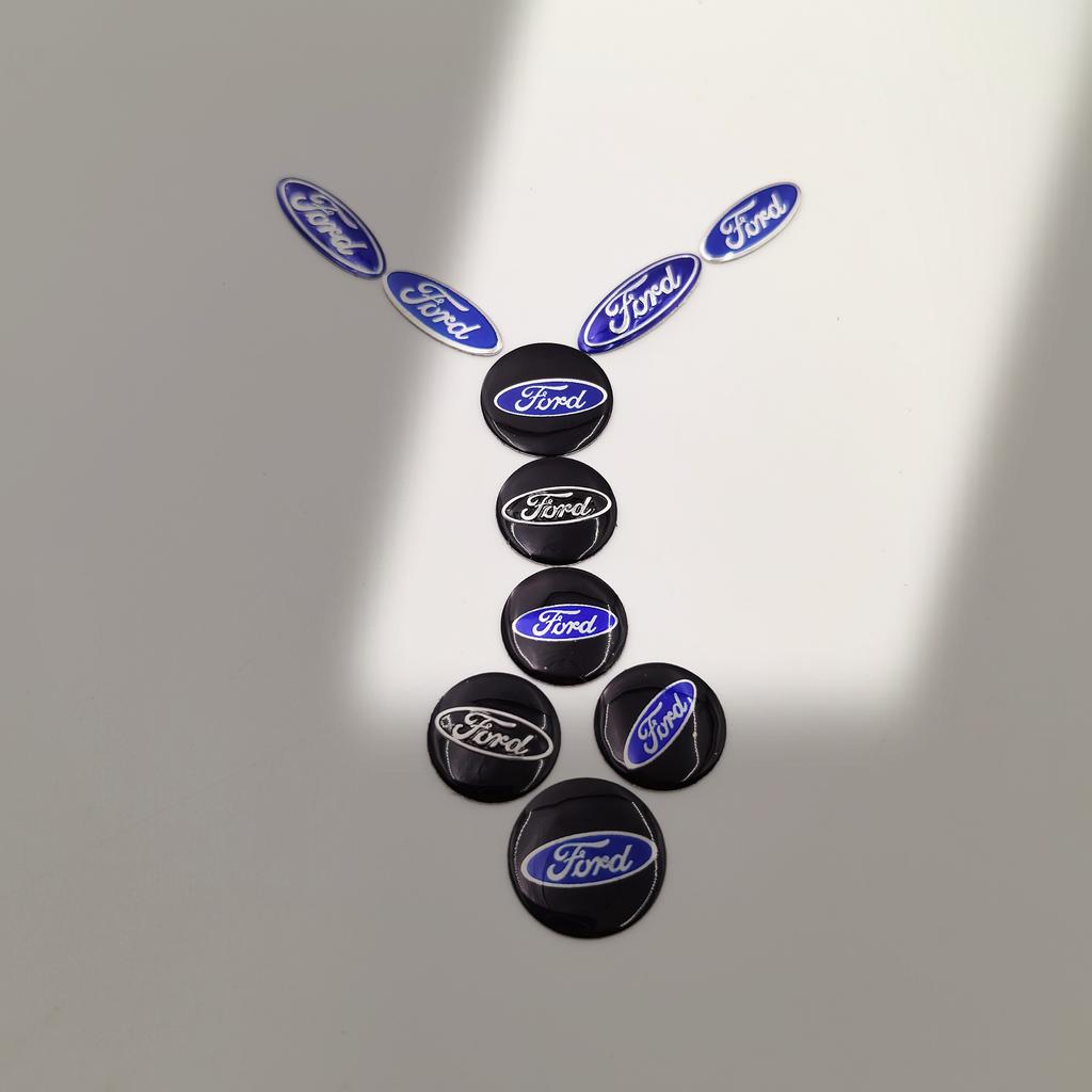 FDIF2 2pcs Ford logo Car Remote Key Logo Sticker 14mm 16mm 18mm 18.7mm 21mm Emblem Auto Key Badge Decal Logo Key Fob Decoration