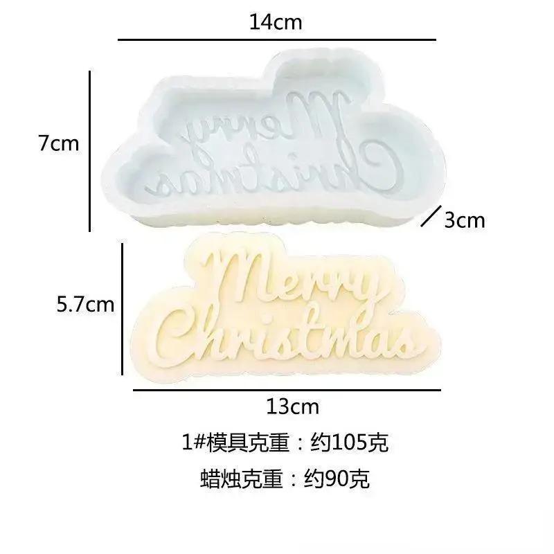 

Diy Handmade Creative Shape Molds Happy Birthday Christmas Silicone Mold DIY Aromatherapy Candles Gypsum Cake Decor Baking Tools B