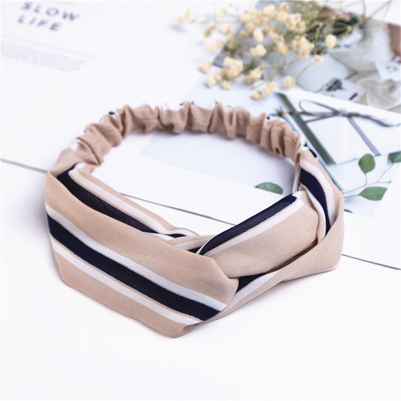 Mote Kvinner Jenter Sommer Bohemsk Hårbånd Print Pannebånd Vintage Kryss Turban Bandasje Bandanaer Hårbånd Hårtilbehør