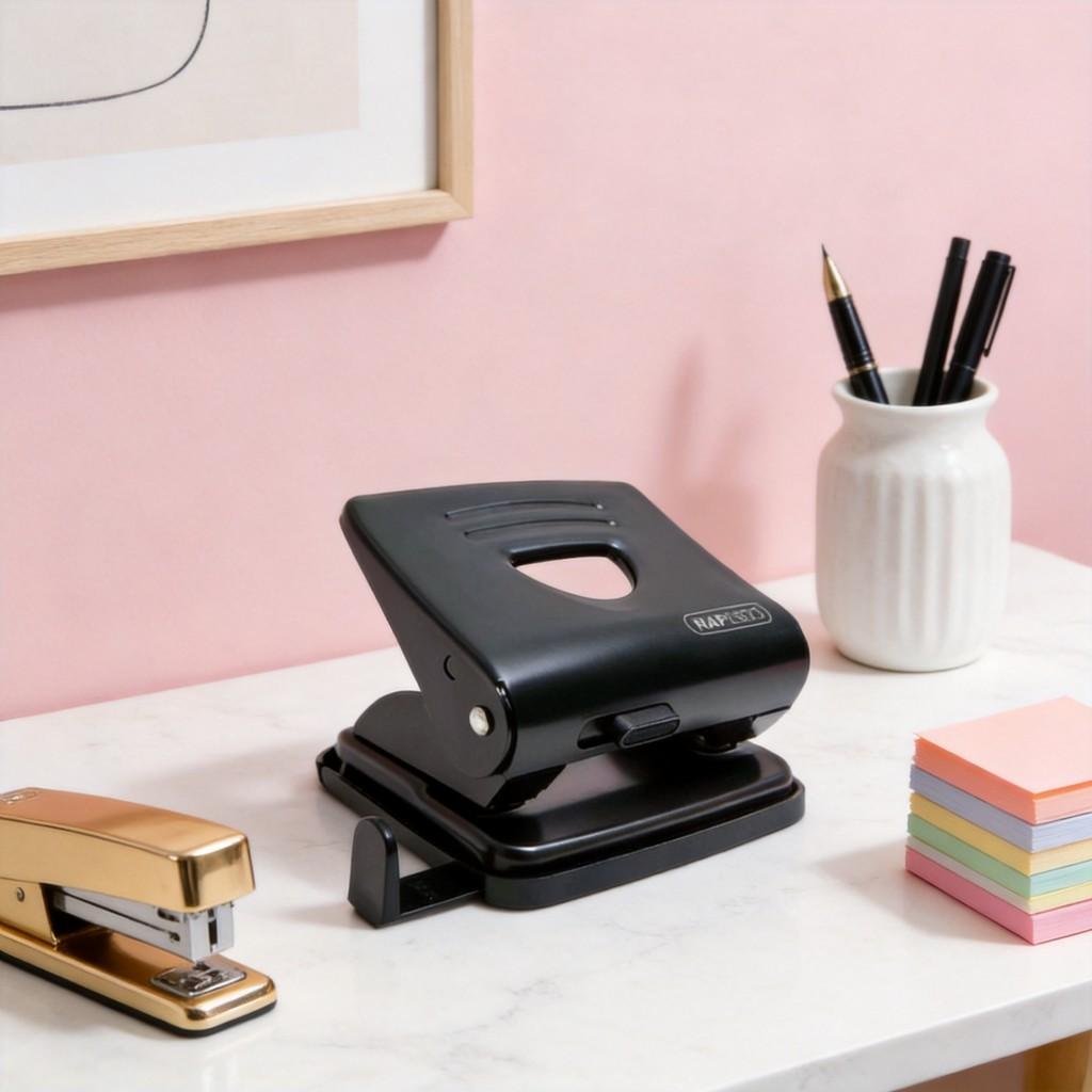 Perforatrice de bureau avec grande capacité de trous pour documents A4 et reliure