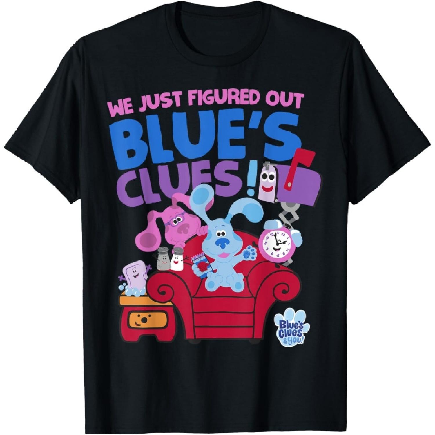 Blue s Clues & You Group Shot Just Figured Out Blue s Clues T-Shirt XXXXXL чёрный