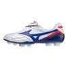 Mizuno Morelia Wave Comfortable FG (Rubber Long Stud) Non-Slip Durable Soccer Shoes Unisex Soccer Shoes Silver Blue Red P1GA210325
