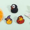 Halloween Duck Enamel Pins Witch Ducky with Pumpkin Grim Reaper Duck Spooky Season Brooches Lapel Badge Jewelry Gift for Friends