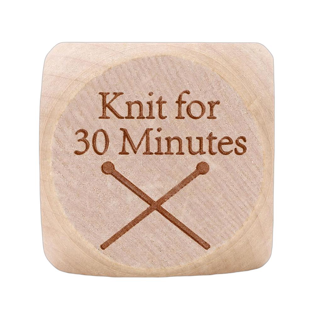 Knitting Dice Wooden Quilting Decision Dice with 6 Engraved Sewing Tasks Fun Quilting Motivation Tool for Knitters Crafters