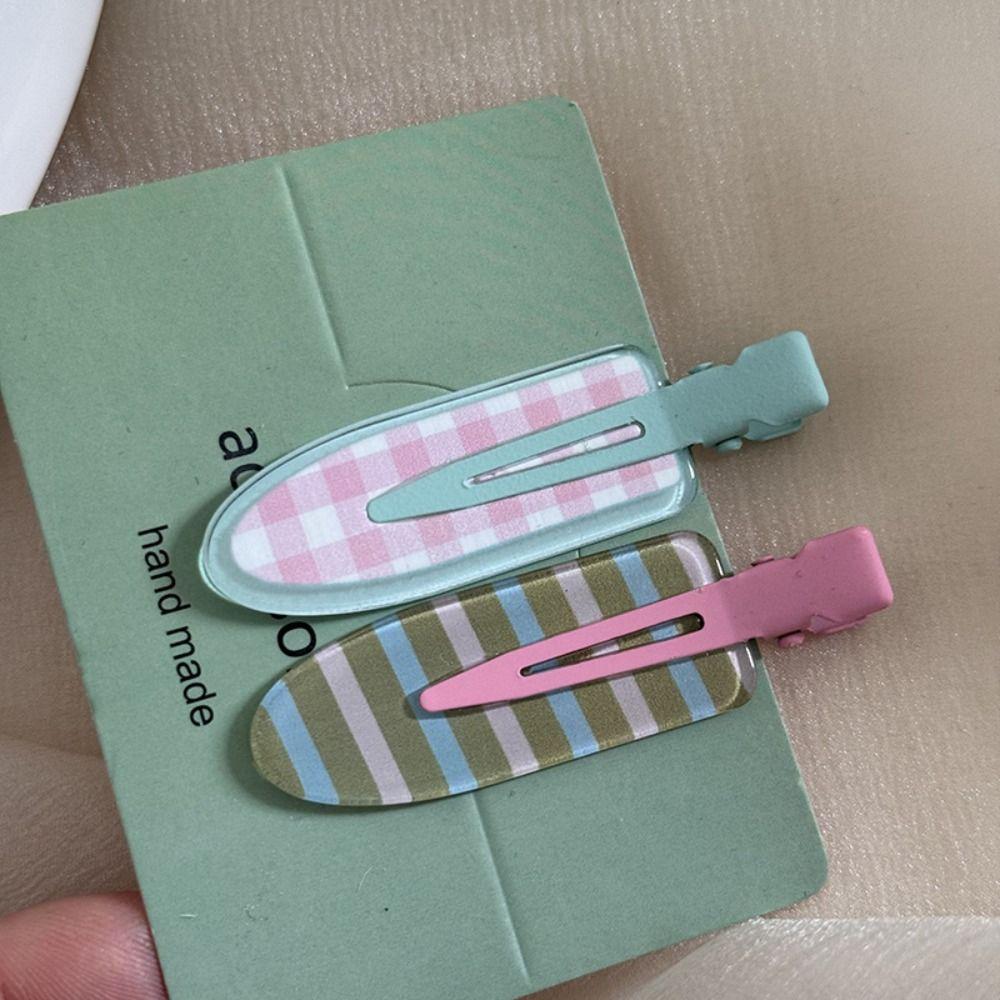 Duckbill Clip Fruit Hairpin Geometry Makeup Hair Clip Simple Traceless Hairpin  Girls