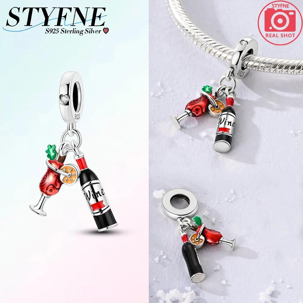 Charms Copperchampagne Cocktail Pendant Beads Fit Charms Plataoriginal Bracelet Beads Women Jewellery Making