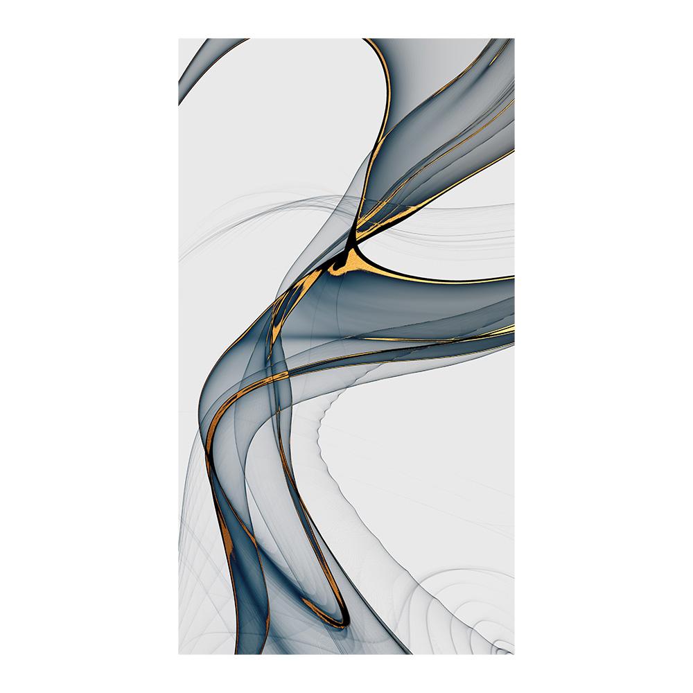 

Современное скандинавское абстрактное настенное искусство с чернилами, холст, живопись, золото и черный, универсальные ленточные постеры, принты, картина для декора гостиной 20x40cm