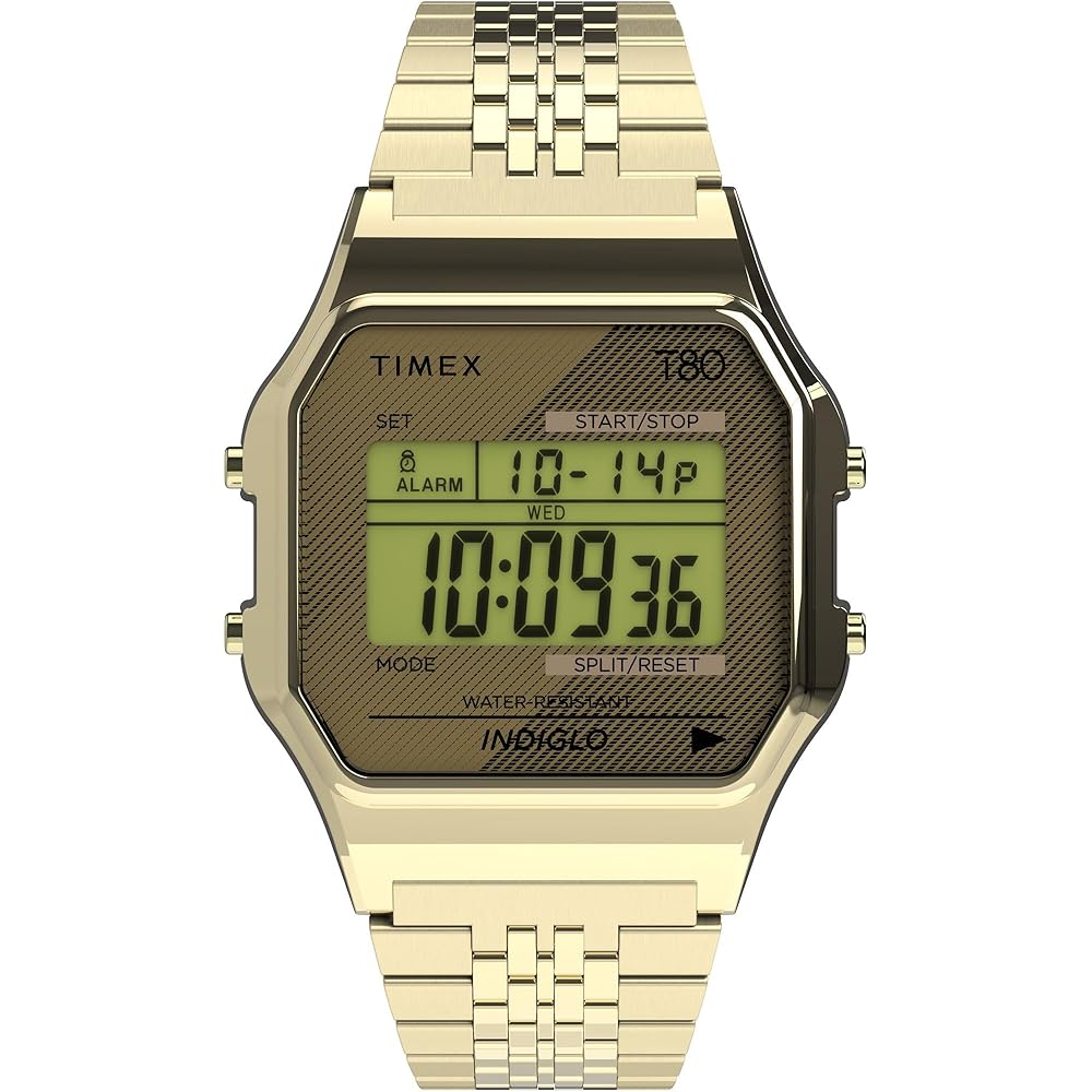 Timex T80 34mm Gold Bracelet Watch