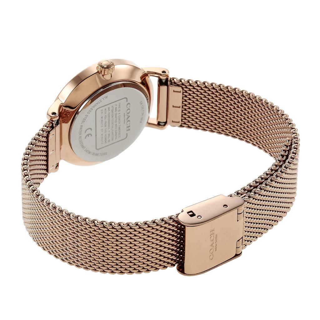 PERRY Silver Dial Stainless Steel Quartz 28MM Watch 14503520 Rose Gold [Coach] Women's [Item]