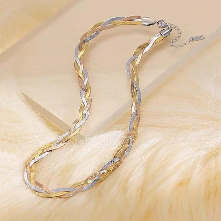 

Популярный дизайн тканое ожерелье женская мода европейский и американский персонализированный воротник-цепочка ужин ожерелье ювелирные изделия подарок