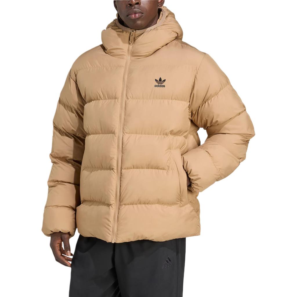 adidas Originals Puffer Tonal à Capuche Chaud Zippé Veste de Sport Veste Homme JX4121