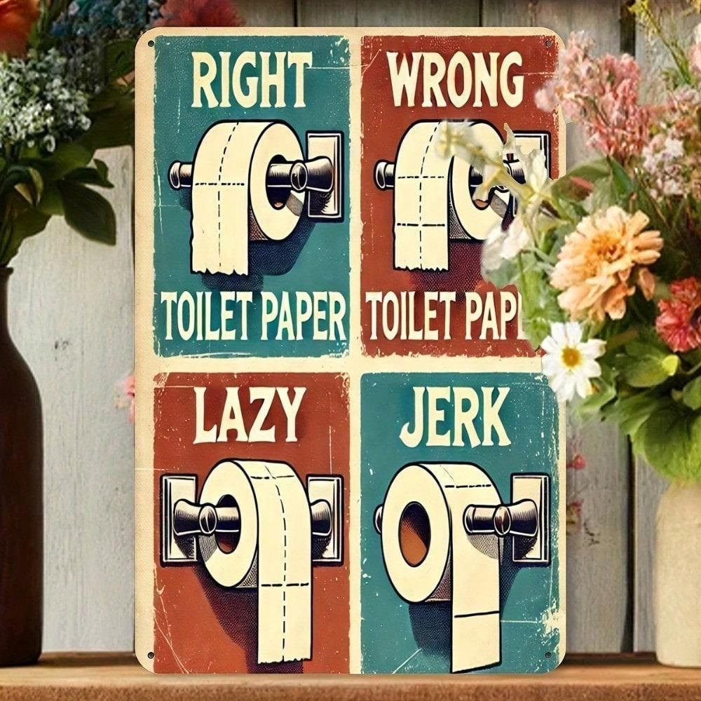 Funny Vintage Metal Tin Sign 8x12 Inch Novelty Wall Decor For Bathroom Bar Garage Farmhouse Man Cave Retro Plaque Home Decoration