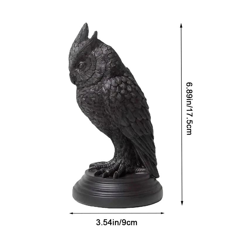 Gothic Crow Candle Holder Retro Black Owl Candlestick Sculpture Craft Halloween Statue Fun Atmosphere Home Decoration