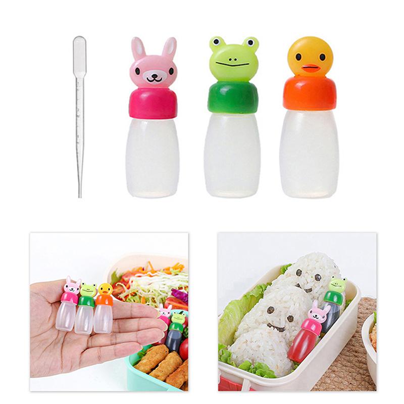 Cartoon Sauce Bottle Mini Bento Box Animal Friend Soy Sauce Box Tomato Sauce Honey Salad Sauce Container Bento Box Accessories
