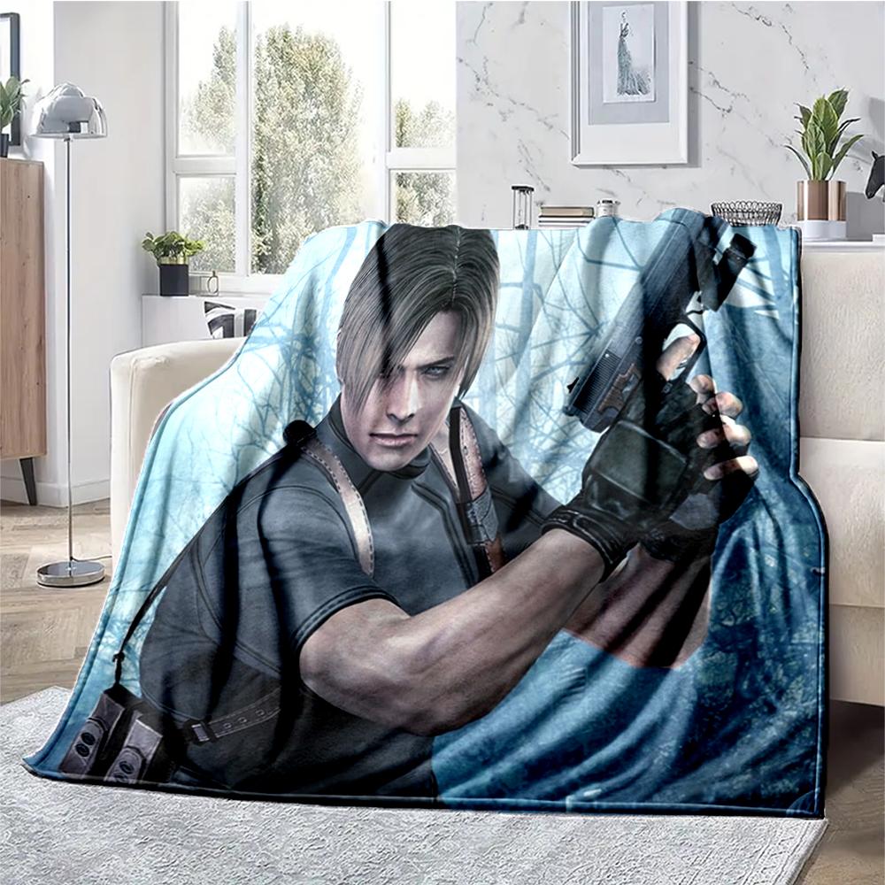 Resident Evil Theme Printed Blanket - Perfect for Couch, Bed, Travel & Outdoor Use | Machine Washable, Cozy & Durable.