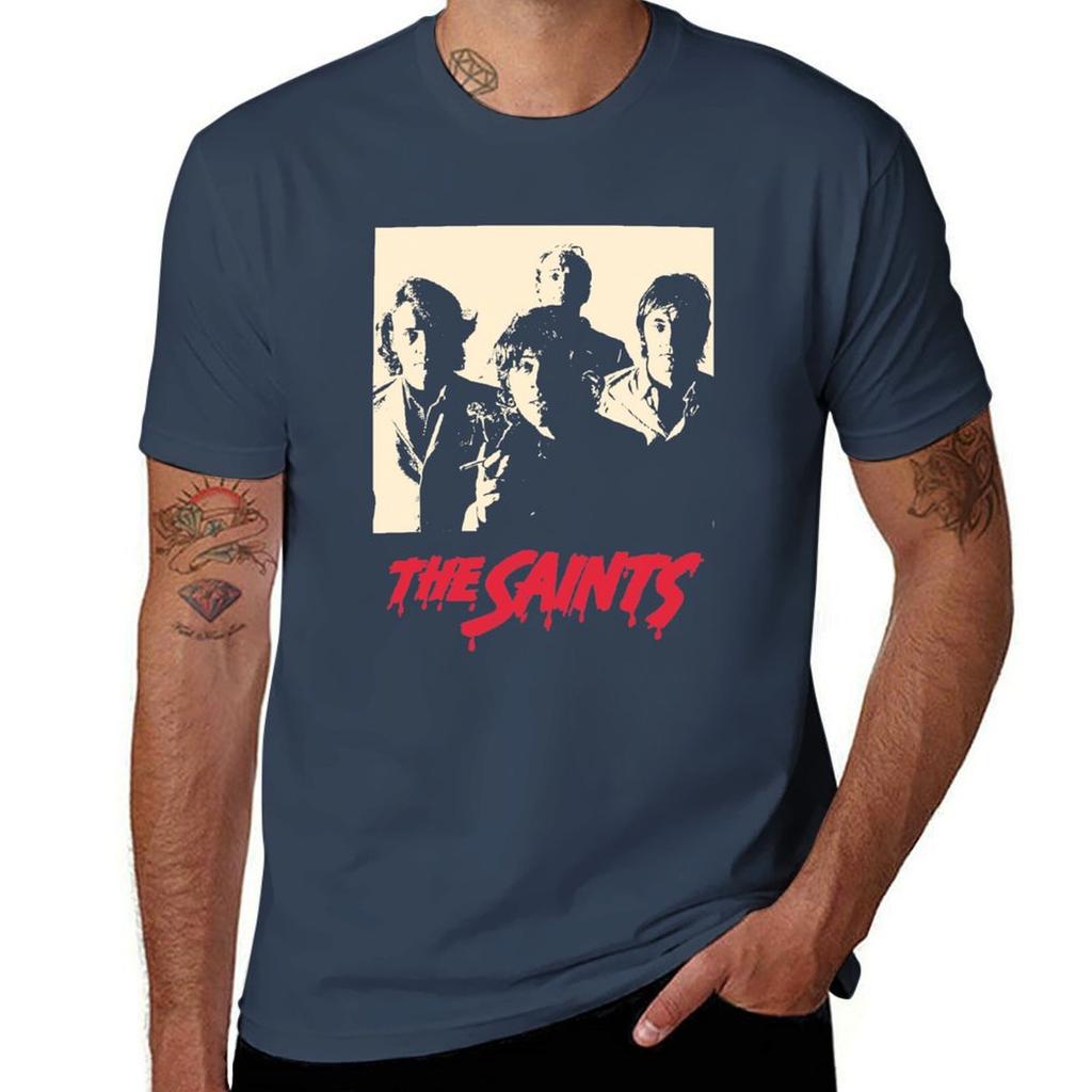 The Saints Punk Band T-Shirt Cotton T Shirt Pack Man T Shirts for Men Casual T Shirts for Man Pack Cotton T-Shirt