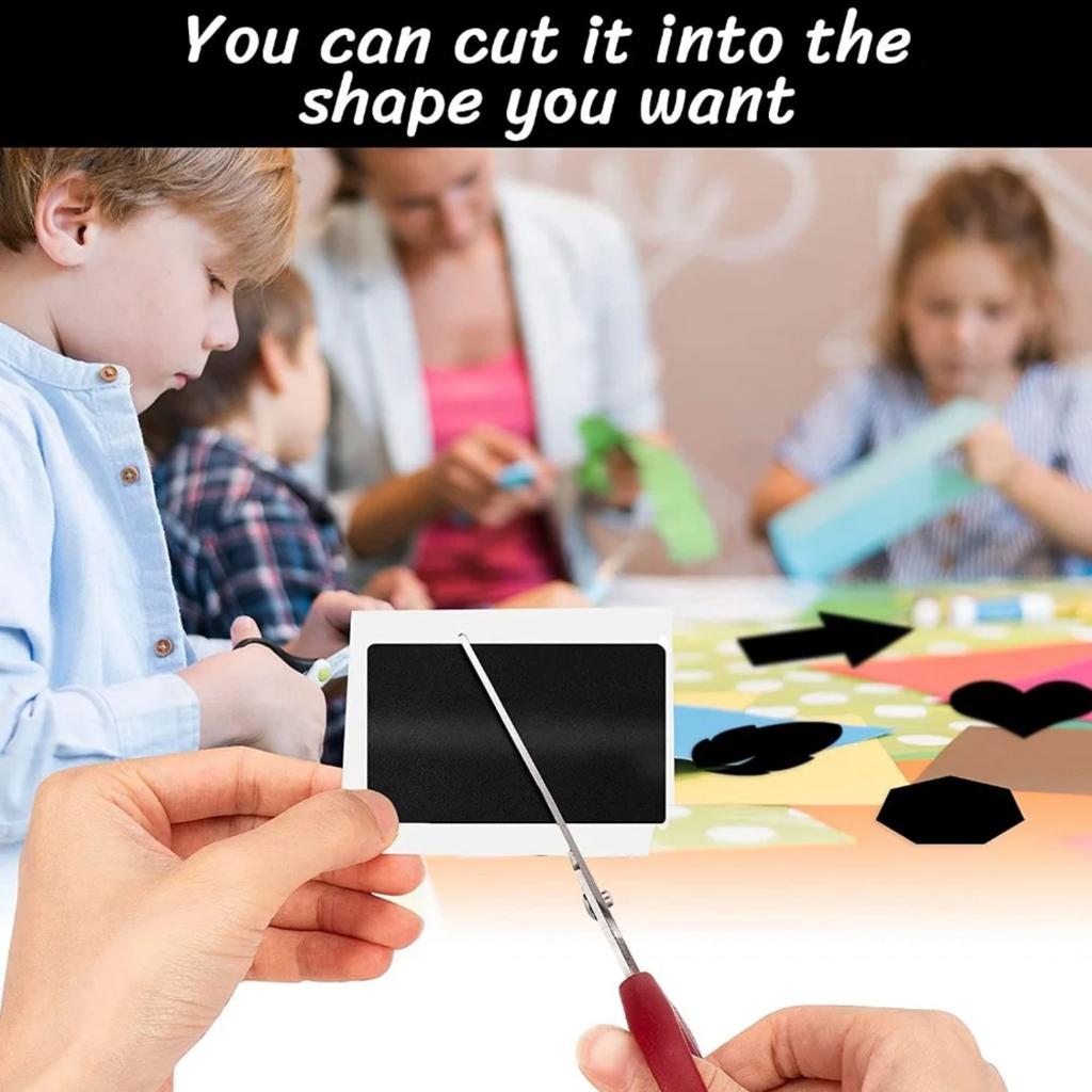 5ml 1Roll/120 Pcs Reusable Blackboard Sticker With 1 Free Erasable