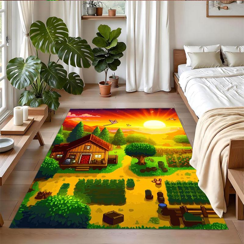 Crystal Velvet Rug Soft Non Slip Indoor Floor Mat Home DecorStardew Valley