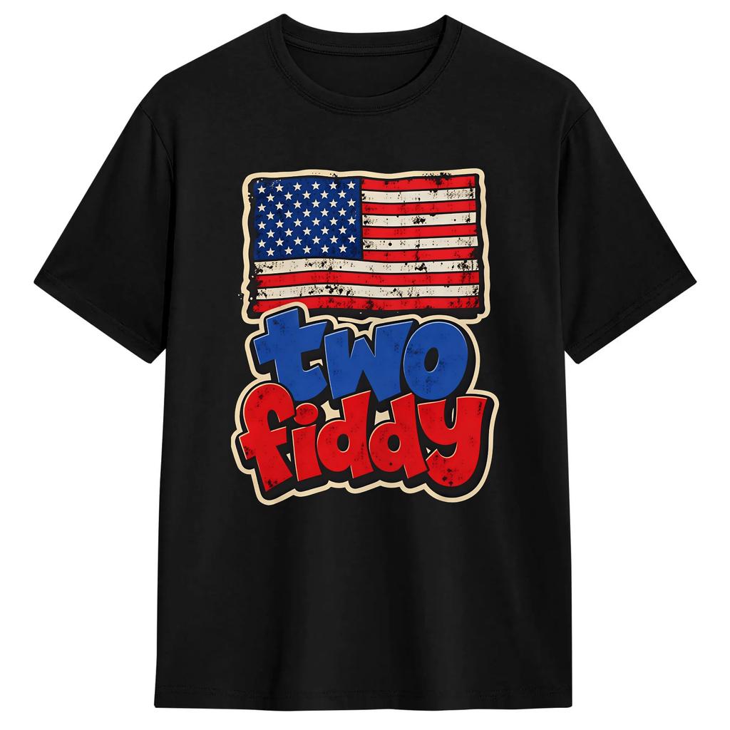 Two Fiddy T Shirt Summer Hip Hop Tshirts Cotton O Neck Plus Size Clothes Short Sleeve Y2k Fun Tshirt