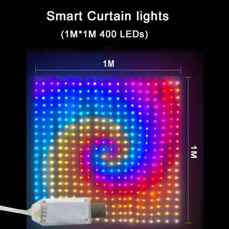 

Smart Curtain Lights,400 LED Curtain Fairy Lights with App Music Sync Programmable Curtain Lights DIY for Valentine s Day Indoor