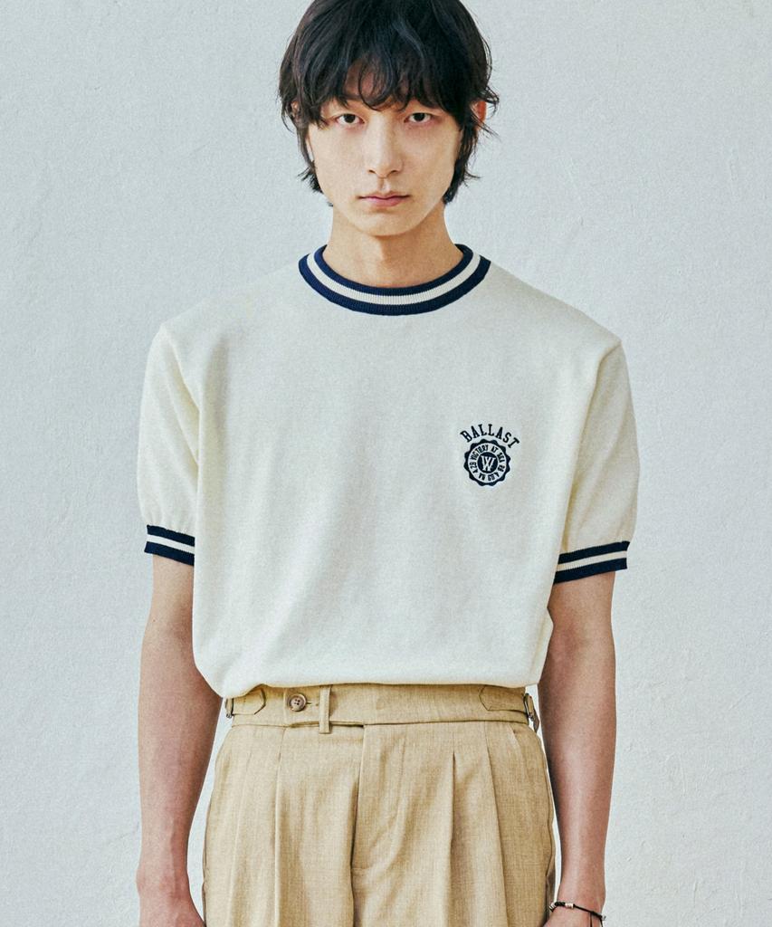 KND Ballast Athletic Ringer Tee Knit Cream