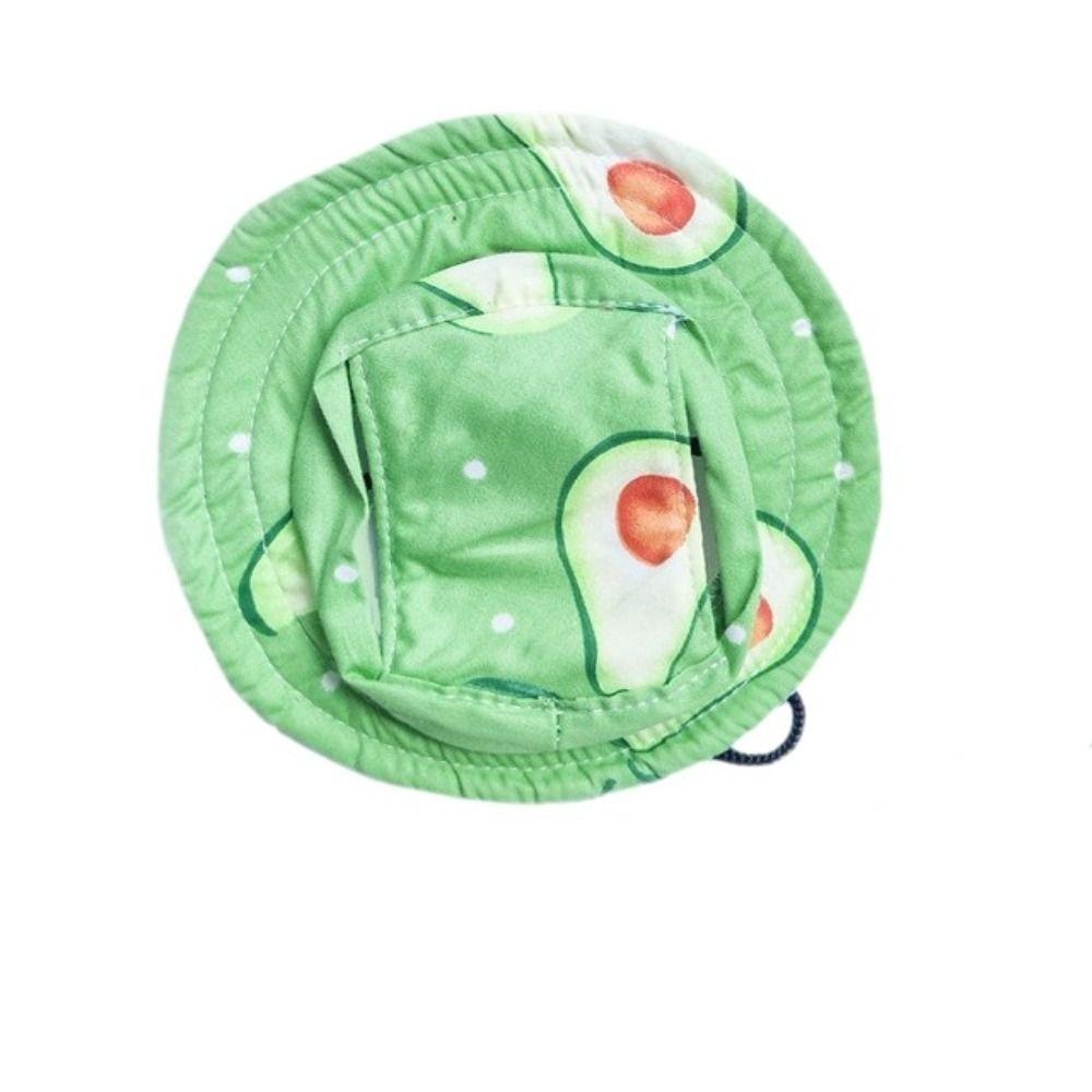 Breathable Dog Sunscreen Hat with Ear Holes Pet Visor Hat Fashion Pet Bucket Hat  Sun Protection L зелёный